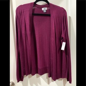 Old navy burgundy open cardigan